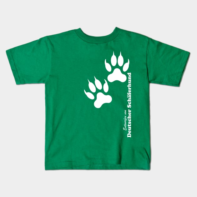 GSD Paw Prints - German Shepherd Kids T-Shirt by TCP
